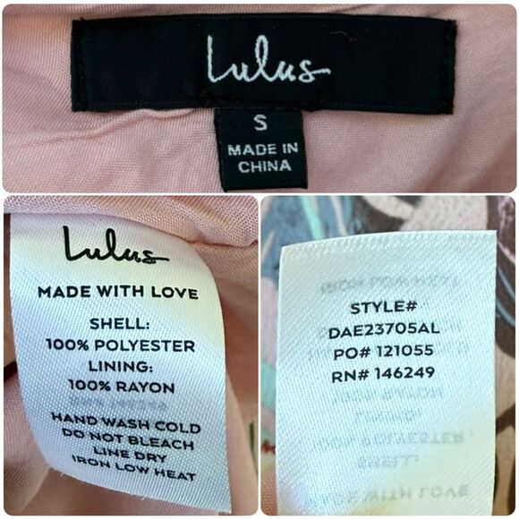 Lulus Island Sun Blush Pink Tropical Print Tie-Back Midi Dress - Small - Picture 8 of 8